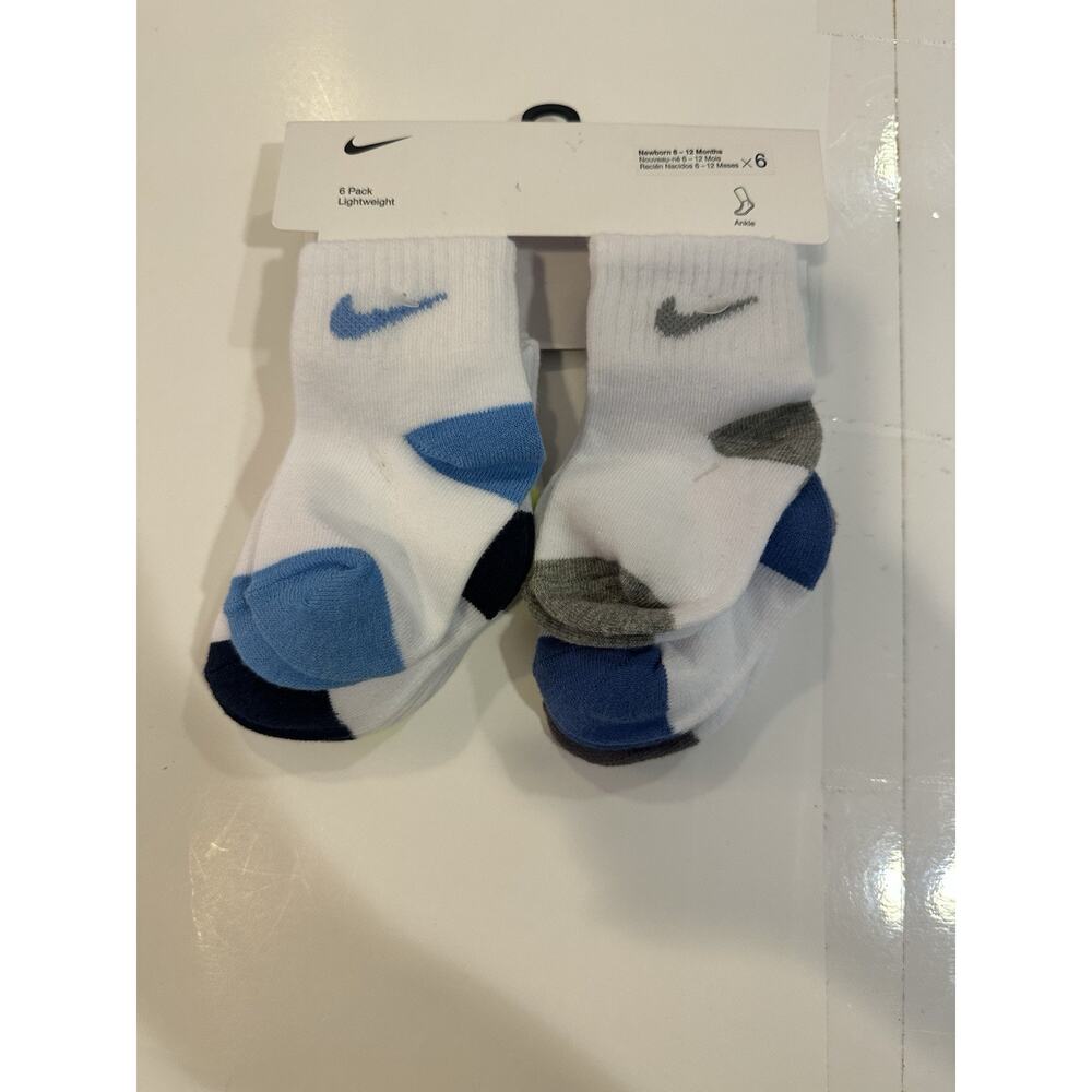 Nike Ankle Socks 6 Pair Newborn 6-12 months NEW